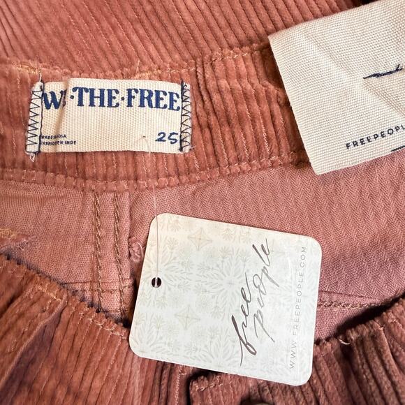 Free People barrel jeans corduroy We The Free pants boho wide-leg streetwear - Picture 6 of 8